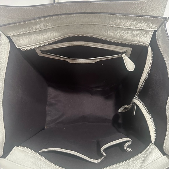 CELINE MINI LUGGAGE HANDBAG IN DRUMMED CALFSKIN OFF WHITE - Picture 8 of 8